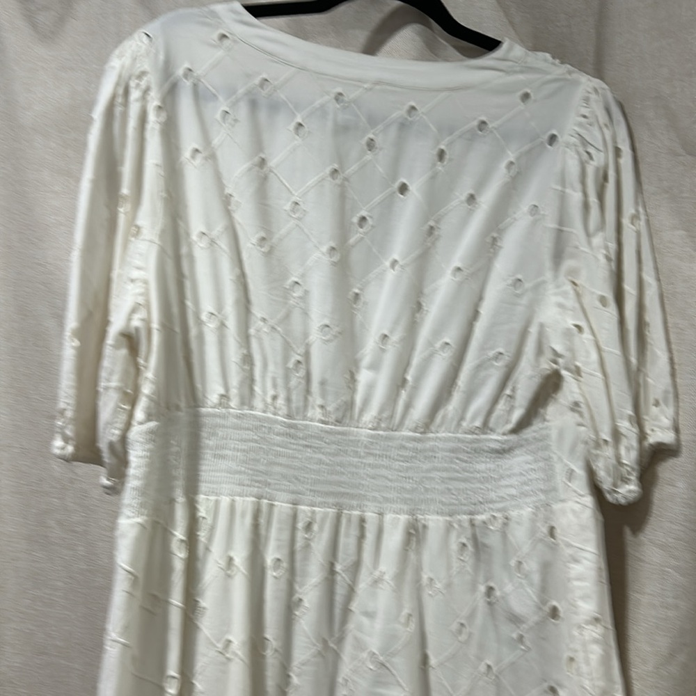 A New Day White Eyelet Midi Dress - Picture 5 of 6